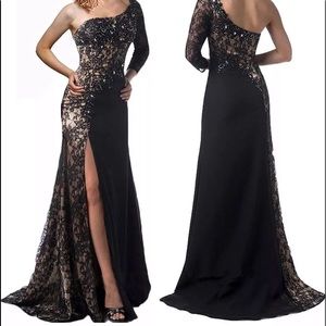 Rongstore One Shoulder Formal Gown